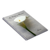 Calla Lilie auf alte Handschrift Notizblock (Rechte Seite)