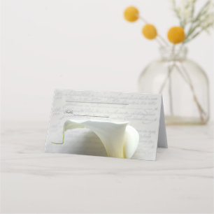 Calla-Lilie auf alten Handschriften Platzkarte