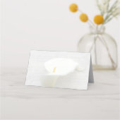 Calla Lilie auf alter Handschrift Platzkarte (Rückseite)