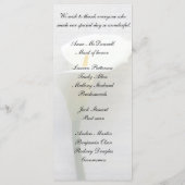 Calla Lilie auf alter Handschrift Programm (Rückseite)