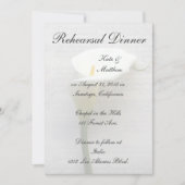 Calla Lilie auf dem Probe Dinner Einladung (Vorderseite)