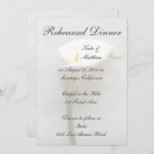 Calla Lilie auf dem Probe Dinner Einladung (Vorne/Hinten)