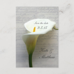 Calla Lilie auf Handschrift Save The Date