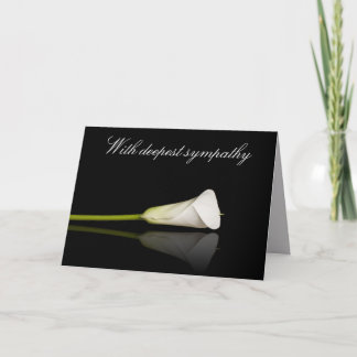 Calla Lilie Beileid Card Karte