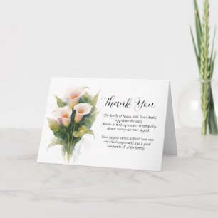 Calla-Lilie Beileids-Blumenstrauß Trauerfloristik Einladung