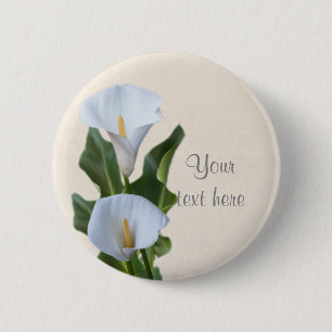 Calla-Lilie Blumen Hochzeit Braut-Button Button