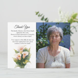 Calla-Lilie Blumen Trauerfall Tod Danke Einladung