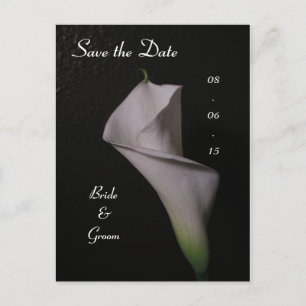 Calla-Lilie, die Save the Date Wedding ist Ankündigungspostkarte