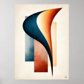 Calla-Lilie Flow Japandi Minimalist Botanisch Poster (Vorne)