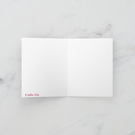 Calla-Lilie Karte (Innenseite)