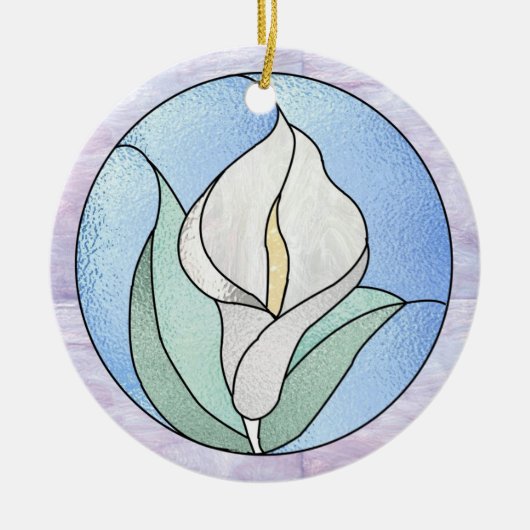 Calla-Lilie Keramikornament (Vorne)