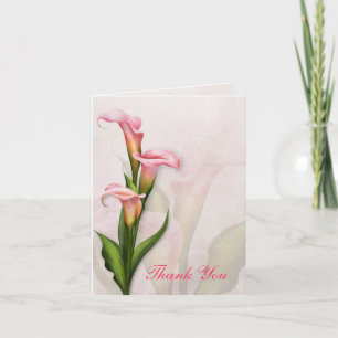 Calla-Lilie Rosa Danksagungskarte Dankeskarte