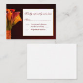 Calla Lilie UAWG Response Card Begleitkarte (Vorne/Hinten)