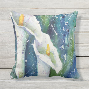 Calla-Lilien-Aquarell-Wurfskissen Kissen