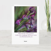 Calla-Lilien ArtCard Karte (Rückseite)