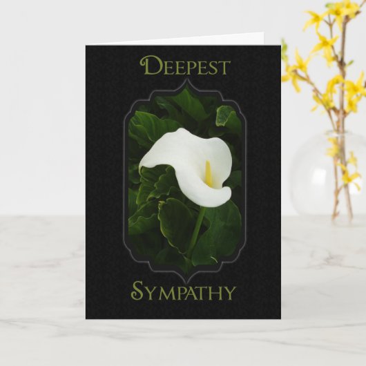 Calla-Lilien-Beileid Karte (Gelbe Blume)