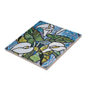 Calla Lilien Bleiglas-Optik Fliese (Seite)