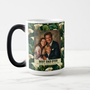 Calla-Lilien-Blume-Bester-Katze-Vater-Kaffee Verwandlungstasse