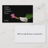 Calla-Lilien-Blumen-Blumenphotographie Visitenkarte (Vorne/Hinten)