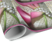 Calla-Lilien-Blumen-romantisches Verpackungs-mit Geschenkpapier (Rolleneckpunkt)