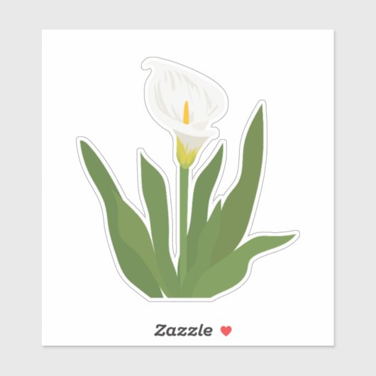 Calla-Lilien-Blumenaufkleber Aufkleber (Blatt)