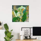 Calla-Lilien-Blumenposter-Malerei Poster (Heimbüro)