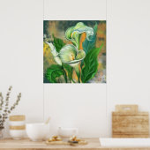 Calla-Lilien-Blumenposter-Malerei Poster (Küche)