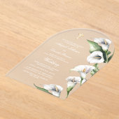 Calla Lilien Bogen Hochzeit Acryleinladungen (Ablage )