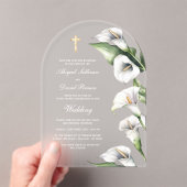 Calla Lilien Bogen Hochzeit Acryleinladungen (Insitu (Handheld))