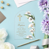 Calla Lilien Bogen Taufe Acryleinladungen (Insitu (Hochzeit))