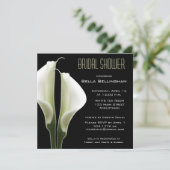 Calla Lilien Bridal Dusche Einladung (Stehend Vorderseite)