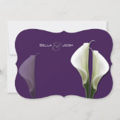 Calla Lilien Bridal Dusche Einladung (Rückseite)