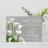 Calla Lilien Bridal Dusche Einladungen (Stehend Vorderseite)