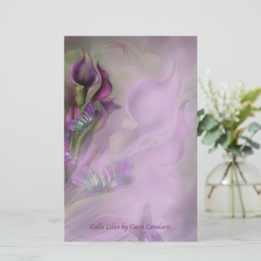 Calla-Lilien-Briefpapier Briefpapier (Stehend Vorderseite)