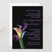 Calla-Lilien, die Einladung Wedding sind (Vorne/Hinten)