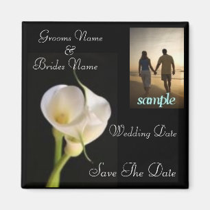 Calla-Lilien-eleganter Save the Date Magnet