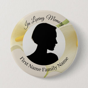 Calla-Lilien-Gedenkfoto-Button Button