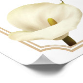 Calla-Lilien-Grüntee-Brautabschied-Empfangsschild Poster (Ecke)