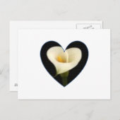 Calla-Lilien-Herz-Postkarte Postkarte (Vorne/Hinten)