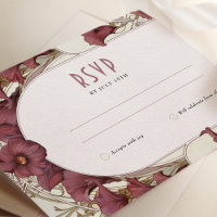 Calla-Lilien-Hochzeit RSVP-Einlage Art Nouveau Muc