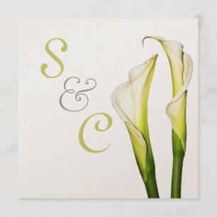 Calla-Lilien, Hochzeits-Einladungen Einladung