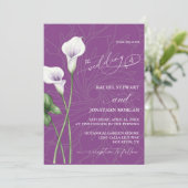 Calla-Lilien-Hochzeitseinladung Einladung (Stehend Vorderseite)