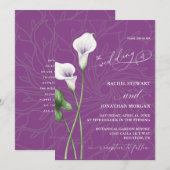 Calla-Lilien-Hochzeitseinladung Einladung (Vorne/Hinten)
