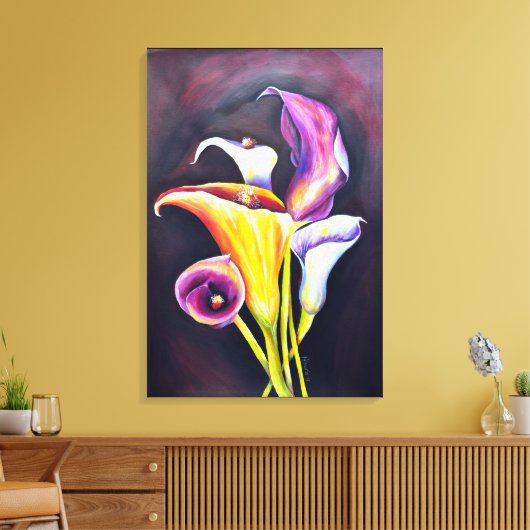 Calla-Lilien Leinwanddruck (Insitu (Wohnzimmer))