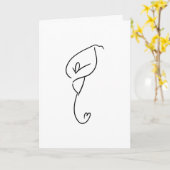 Calla-Lilien-Liebe-Karte Karte (Gelbe Blume)