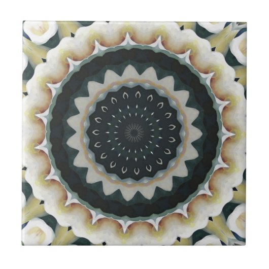 Calla-Lilien-Mandala Fliese (Vorderseite)