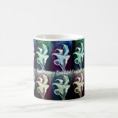 Calla Lilien Moderner Retro Vintager Minimalismus Kaffeetasse (Mittel)