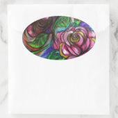 Calla-Lilien Ovaler Aufkleber (Tasche)