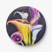 Calla-Lilien Pappteller (Vorderseite)