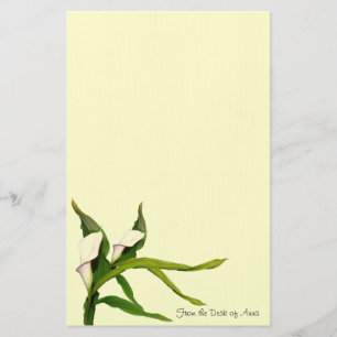 Calla-Lilien-personalisiertes Briefpapier
